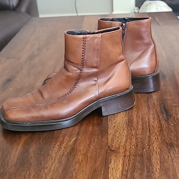Aldo Other - ALDO Business Casual Leather Men's Dress Shoes Mid-top Boots Brown 10.5M (42)